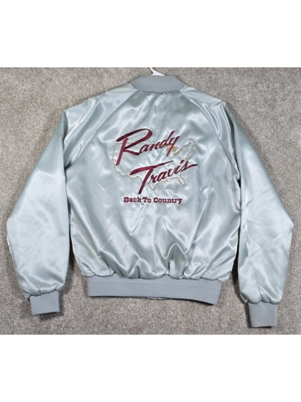 Randy Travis Vtg Back to Country Satin Snap Tour Jacket USA Taylor Made Men's M